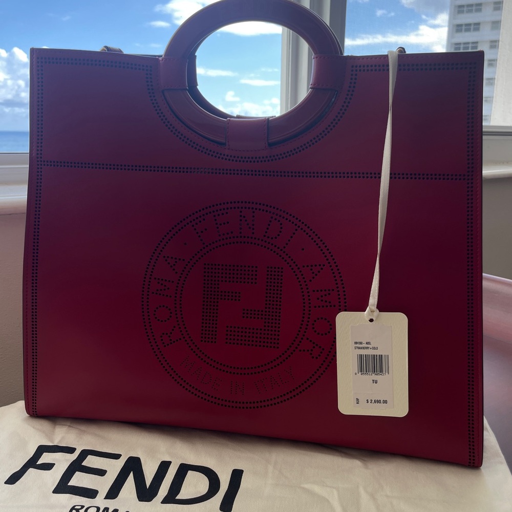 Fendi Red Tote Bag